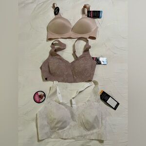 Lot of 3 NEW Bali Size Small Cool Comfort Bras Wireless